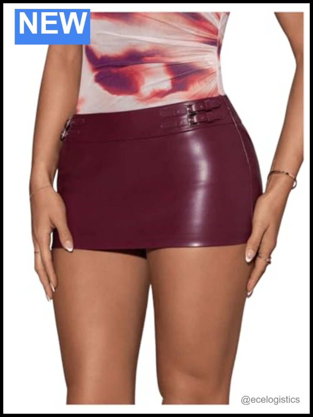 Women's Faux Leather Y2K Bodycon Mini Skirt Low Waist Party Club